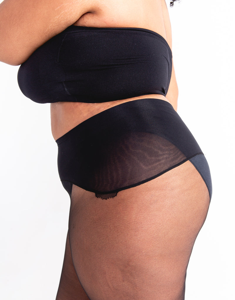 Buy Nanoedge Stockings for Women Black & Skin Color Soft Comfortable Girls  Pantyhose Stockings Free Size (28 till 34) Pack of 2 at