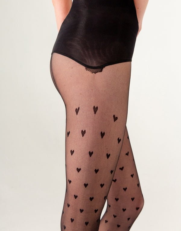 CLOUDWOOD Women's Cotton Fishnet Stockings (CLWDLEG023, Black, Large)